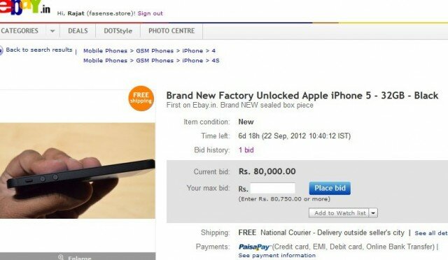 EBay-India-Iphone 5