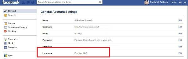 Facebook-Change-Language