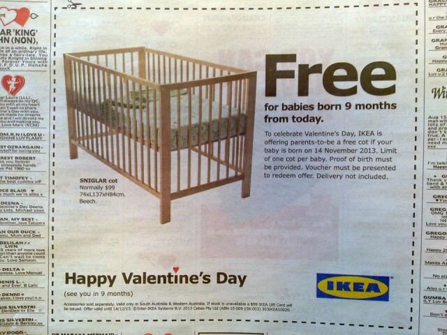 ikea offer free cirb for babies