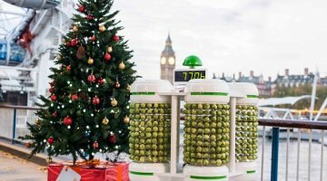 Christmas Tree spoted in London powered with brussels sprout battery